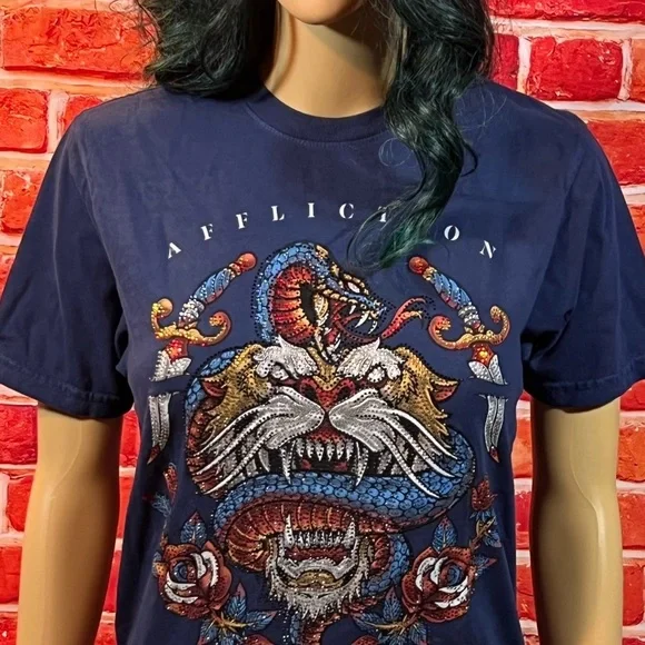 Affliction Women’s Rhinestone T-Shirt - Picture 5 of 10